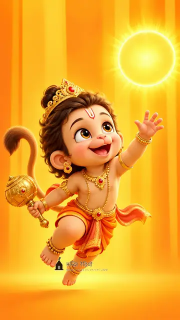 बाल हनुमान · Bal Hanuman — फ़ोन वॉलपेपर 4K HD wallpaper, देखने के लिए दबाइए