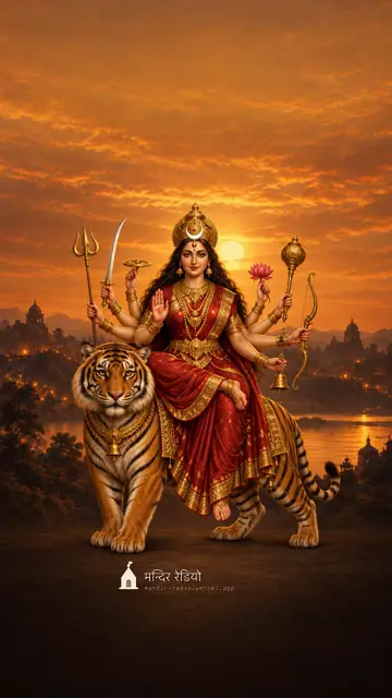 चंद्रघंटा · Chandraghanta — फ़ोन वॉलपेपर 4K HD wallpaper, देखने के लिए दबाइए