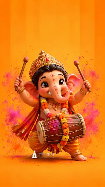 ढोल वाले गणपति · Dhol Ganesha — फ़ोन वॉलपेपर 4K HD wallpaper, देखने के लिए दबाइए