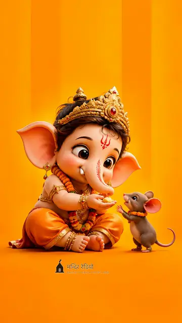 गणेश और मूषक · Ganesha and Mooshika — फ़ोन वॉलपेपर 4K HD wallpaper, देखने के लिए दबाइए