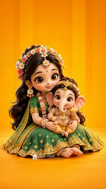 गौरी गणेश · Gauri Ganesh — फ़ोन वॉलपेपर 4K HD wallpaper, देखने के लिए दबाइए