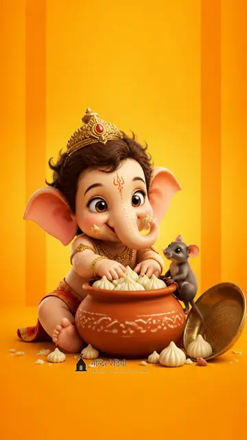नटखट गणेश · Naughty Ganesha — फ़ोन वॉलपेपर 4K HD wallpaper, देखने के लिए दबाइए