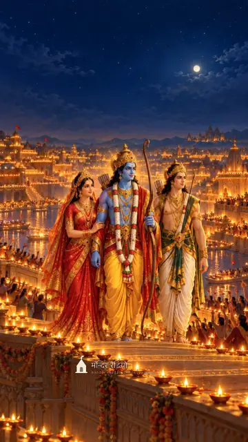 अयोध्या लौटे राम · Ram returns to Ayodhya — फ़ोन वॉलपेपर 4K HD wallpaper, देखने के लिए दबाइए