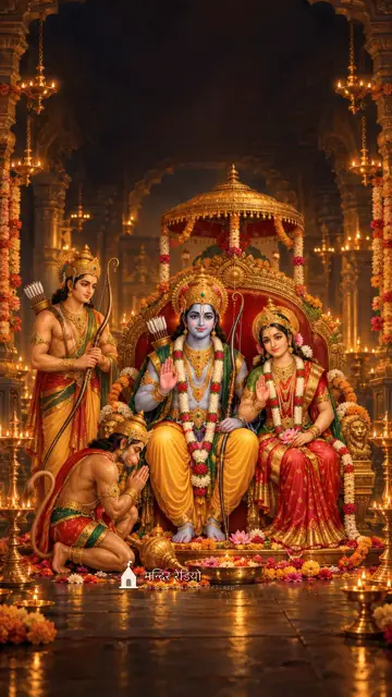राम दरबार · Ram Darbar — फ़ोन वॉलपेपर 4K HD wallpaper, देखने के लिए दबाइए