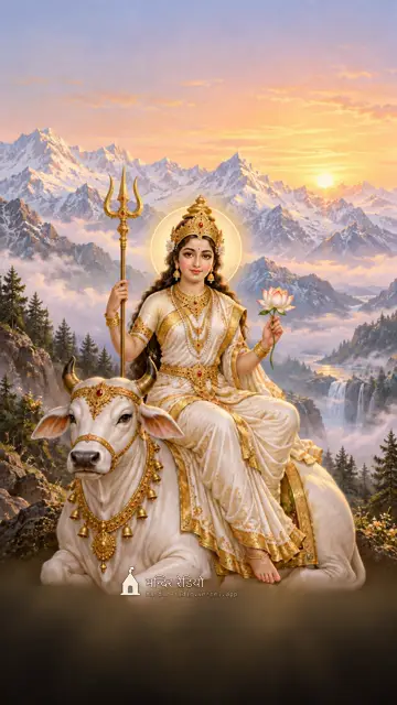 शैलपुत्री · Shailaputri — फ़ोन वॉलपेपर 4K HD wallpaper, देखने के लिए दबाइए
